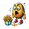 Funny french fries potato design