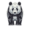 Geometric Art Panda Bear Pandas