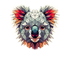 Art géométrique Koala Koalas