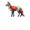 Geometric Art Fox Foxes