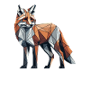 Geometric Art Fox Foxes