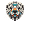 Geometric Art Otters