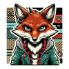 Retro Fox Hipster Design