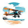 Biplane over Hawaii