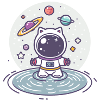 cat astronaut, galaxy cat