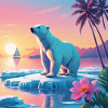 Eisbär im Urlaub
