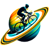 Radfahrer auf Saturn