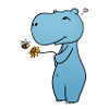 Nilpferd Blume