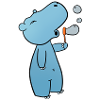 Hippopotamus Soap Bubbles