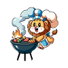 Cute BBQ Lion