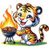 Cute BBQ Tiger