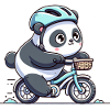 Cute Cyclist Panda