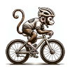 Cute Cyclist Monkey