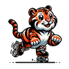 Cute Inline Skater Tiger