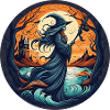 Gruseliges Halloween-partykostüm Hexe