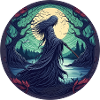 Gruseliges Halloween-partykostüm Waldhexe