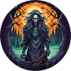 Gruseliges Halloween-partykostüm Waldhexe