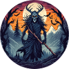 Gruseliges Halloween-partykostüm Waldhexe