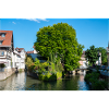 Pejzaż miejski Esslingen am Neckar z Agnesbrücke