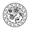 Aztec Mandala with Pisces