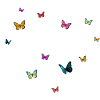 PIA - Girl Name with Colorful Butterflies