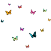 EZRA - Nom de fille avec des papillons colorés