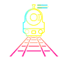 Eisenbahn Cartoon Stil