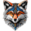 La tête d'un beau renard