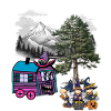 Witch Witches Halloween Construction Trailer