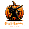 Joyeux Halloween, chat effrayé