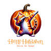 Joyeux Halloween, chat effrayé