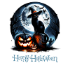 Joyeux Halloween, chat effrayé