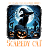 Joyeux Halloween, chat effrayé
