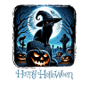 Joyeux Halloween, chat effrayé