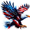 Eagle Flag USA USA American