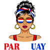 Drapeau Paraguay Femme Paraguayenne