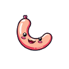 Saucisse joyeuse au visage doux