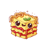 Lasagna with face