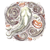 Creepy Expressionist Ghosts Halloween