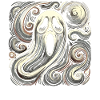 Creepy Expressionist Ghosts Halloween