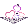 Book with Hearts Filigree