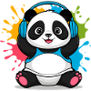 Panda avec casque