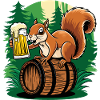 Beer-drinking squirrel