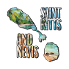 Carte à l’aquarelle Saint-Kitts-et-Nevis