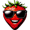 Strawberry with Sunglasses