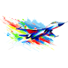 Kampfjet - Farbsplash