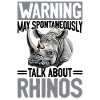 Avertissement d’animal rhinocéros drôle
