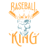 Baseball Skull Baseball King