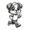 Chien marathonien mignon
