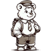 Cute Schoolboy Bear